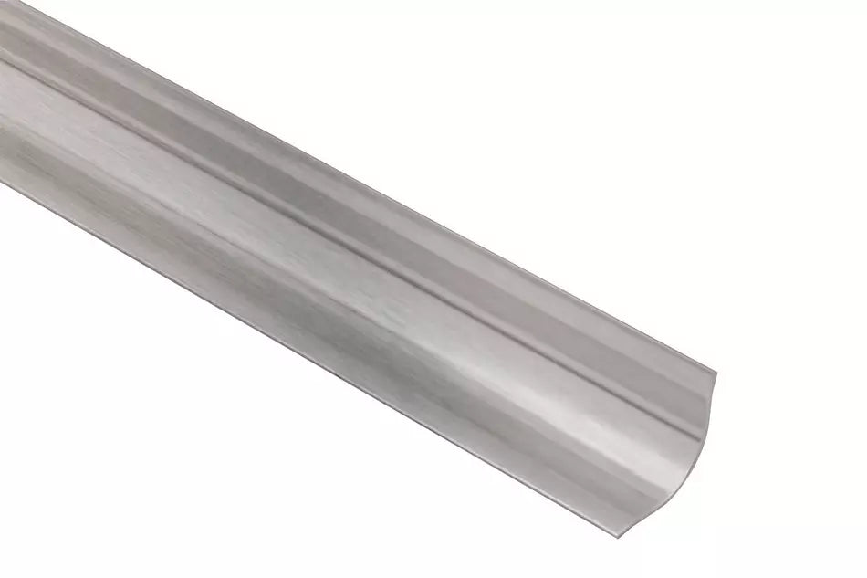 Angle end profile, shiny stainless steel 3m