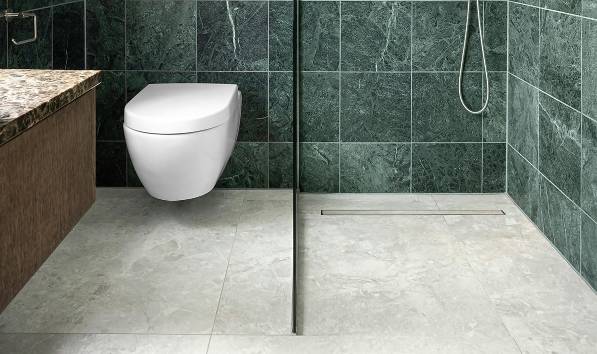 JACKOBOARD® Aqua Reno Line – Bodengleiches Duschelement mit befliesbarer Rinne | nur 82 mm
