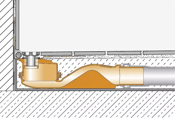 Schlüter-KERDI-LINE-VARIO-H 40 - Komplettes Set für lineare bodenebene Duschen