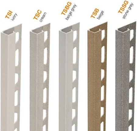 Angle end profile, shiny stainless steel 3m 