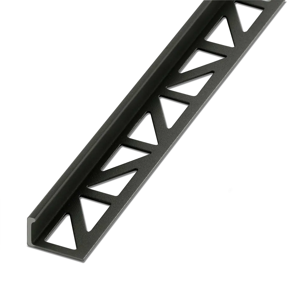 End rail 4-sided, shiny stainless steel 3m - square profile 