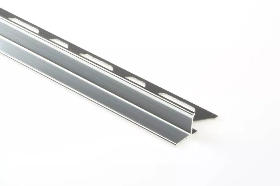 Angle end profile, shiny stainless steel 3m 