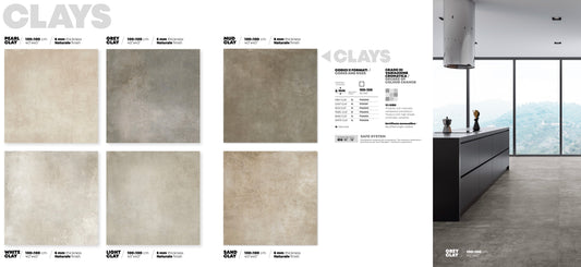 Ariostea Clays Serie Format 100X100cm - ausgelaufen- nur auf Anfrage