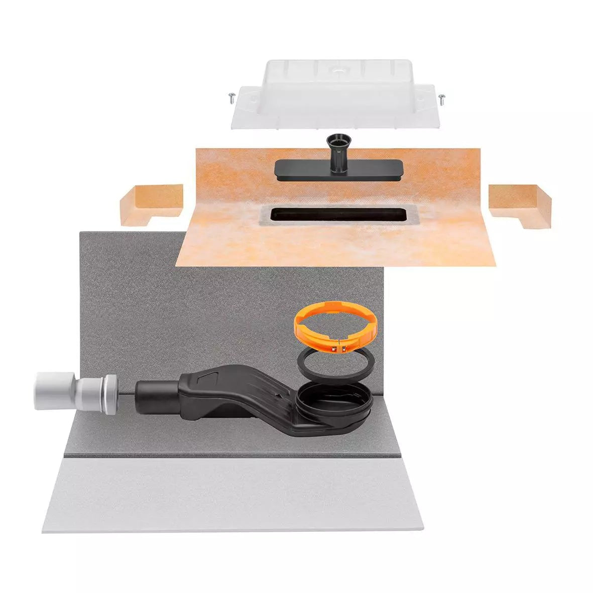 Schlüter-KERDI-LINE-VARIO-H 40 - Komplettes Set für lineare bodenebene Duschen