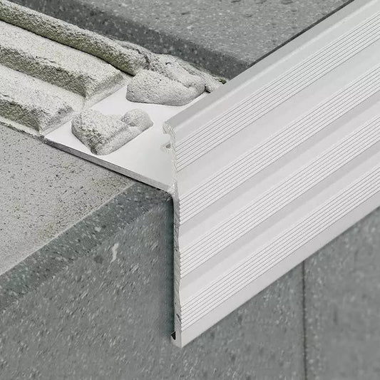Angle end profile, shiny stainless steel 3m 