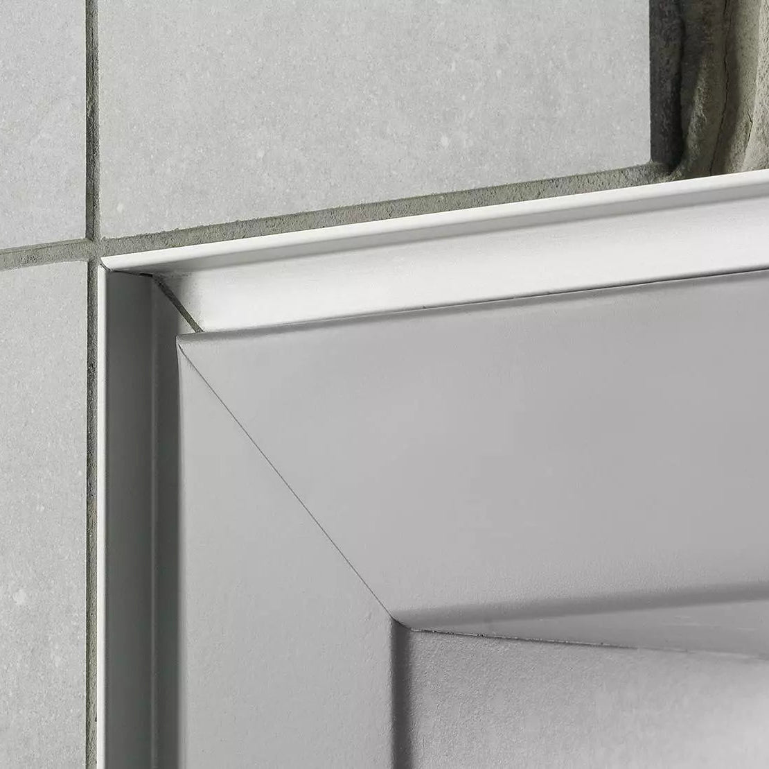Angle end profile, shiny stainless steel 3m 