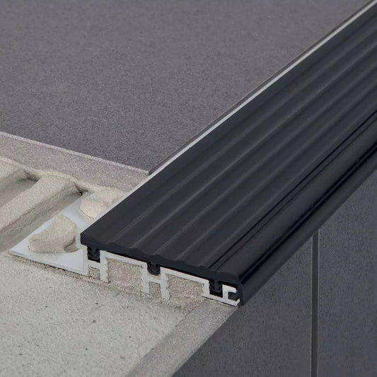 Angle end profile, shiny stainless steel 3m 