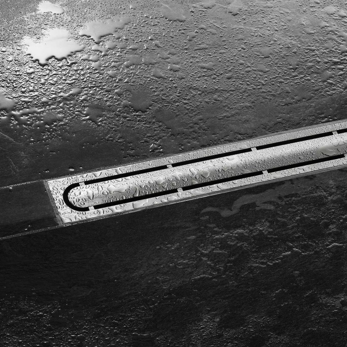 Schlüter-KERDI-LINE-STYLE - Konturrahmen mit eleganten Designabdeckungen aus gebürstetem Edelstahl passend zu Schlüter-KERDI-LINE Rinnenkörpern