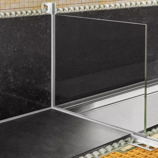 Angle end profile, shiny stainless steel 3m 