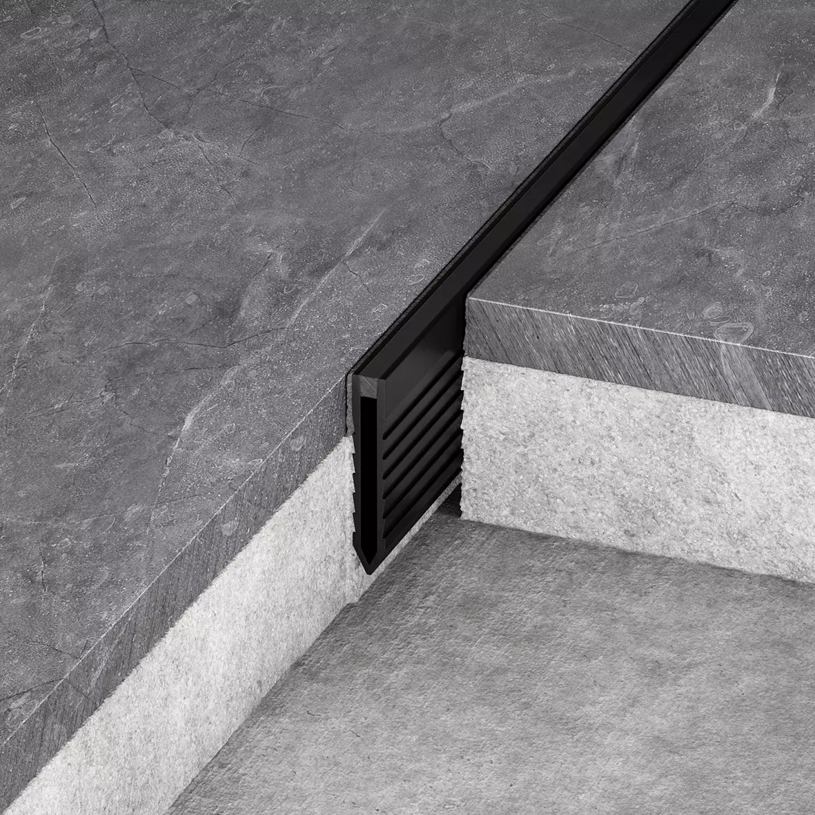 Angle end profile, shiny stainless steel 3m 