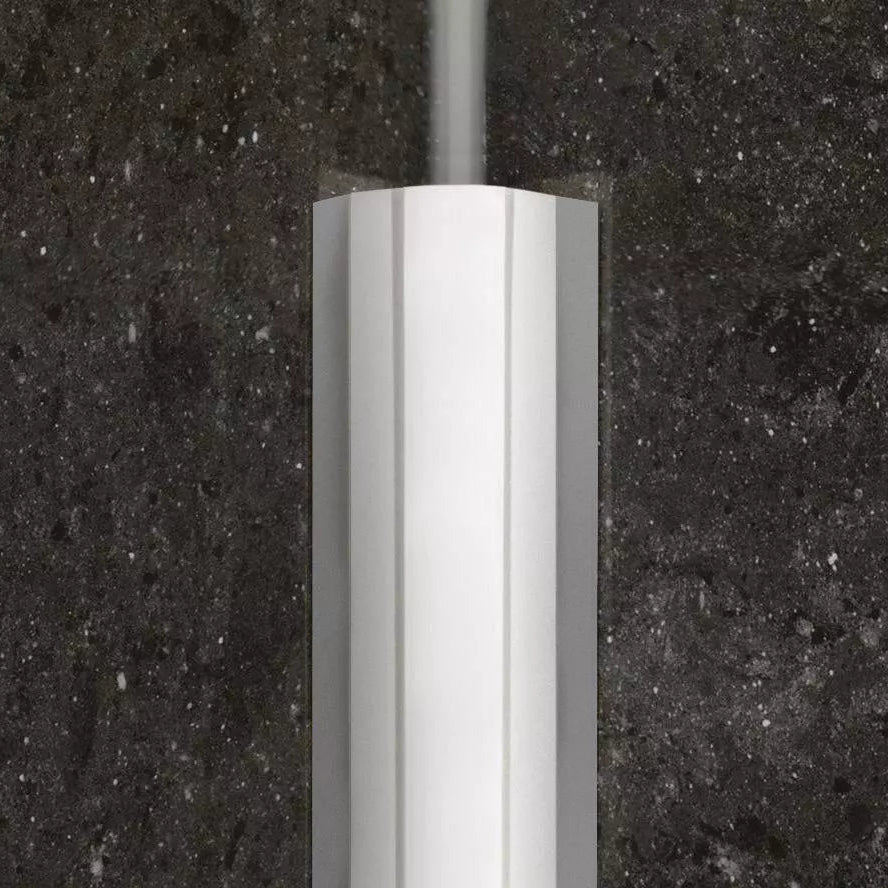 Angle end profile, shiny stainless steel 3m 