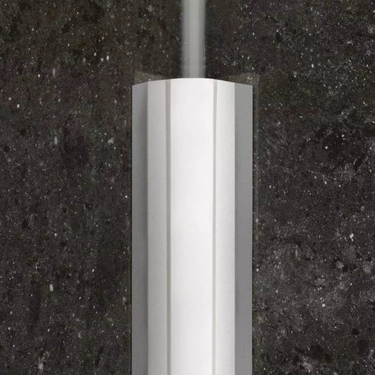 Angle end profile, shiny stainless steel 3m 