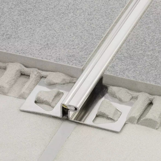 Angle end profile, shiny stainless steel 3m 