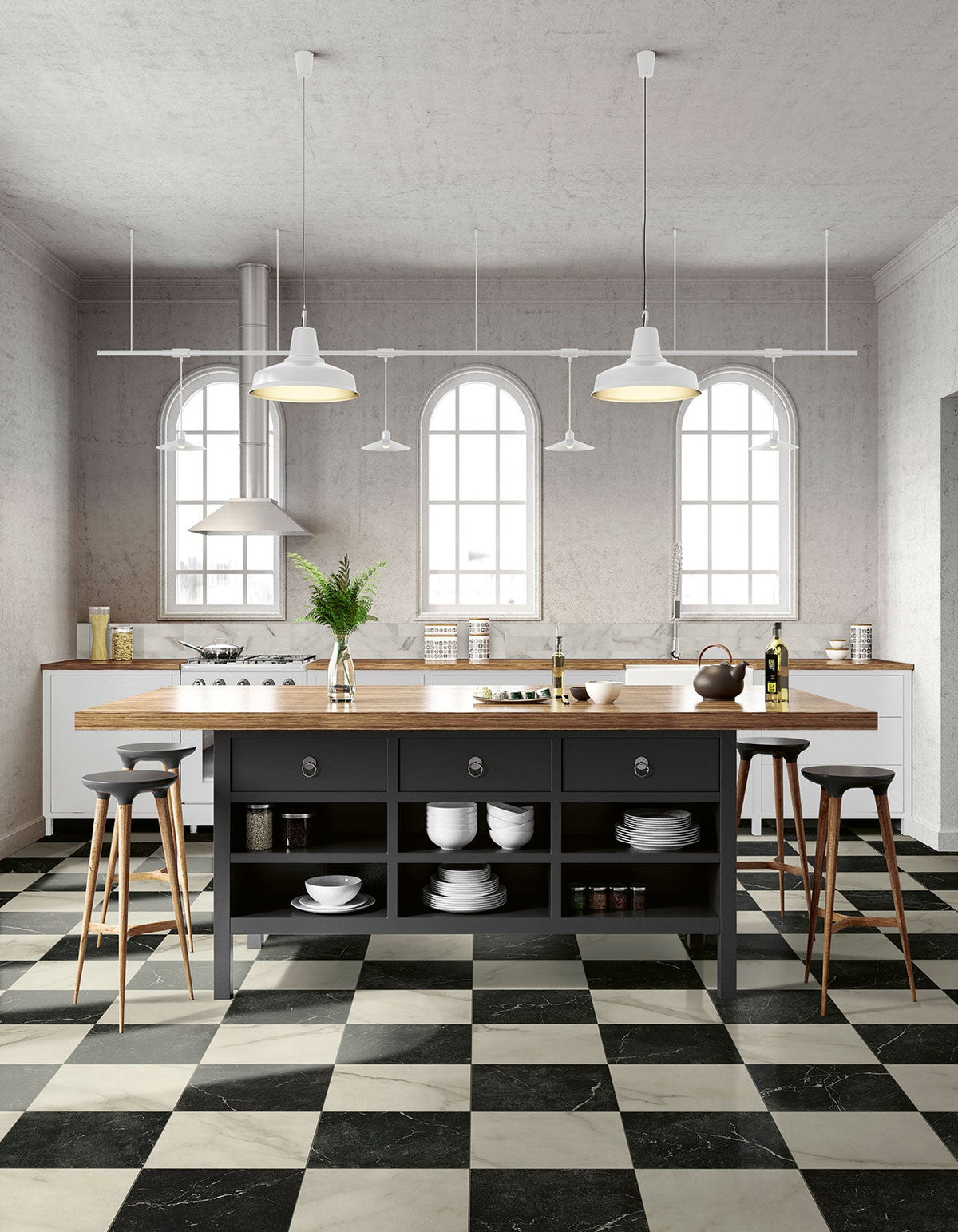 Schachbrett - Fliesen Checkerboard Inspirations