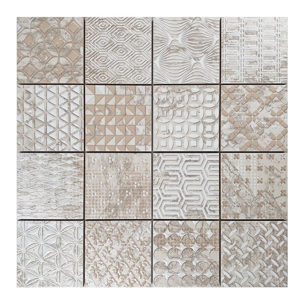 Mosaik Fliesen - Casa Tecnica beige 7,5x7,5cm Netz 30x30cm