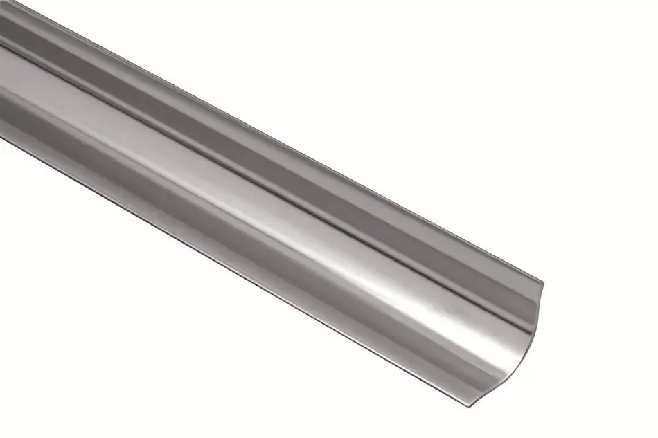 Angle end profile, shiny stainless steel 3m 