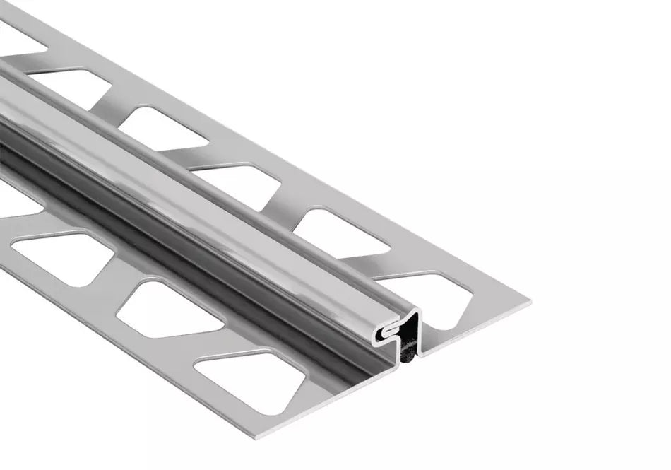 Angle end profile, shiny stainless steel 3m 