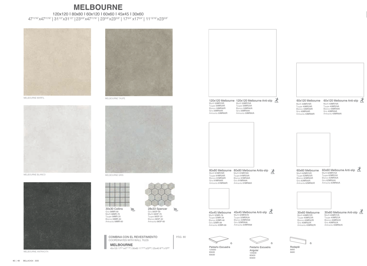 Sockelleisten Serie Melbourne 8x80cm  - Bellacasa