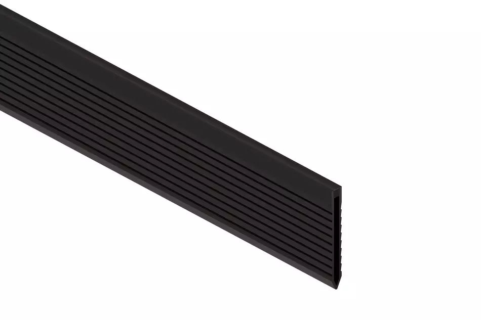 Angle end profile, shiny stainless steel 3m 