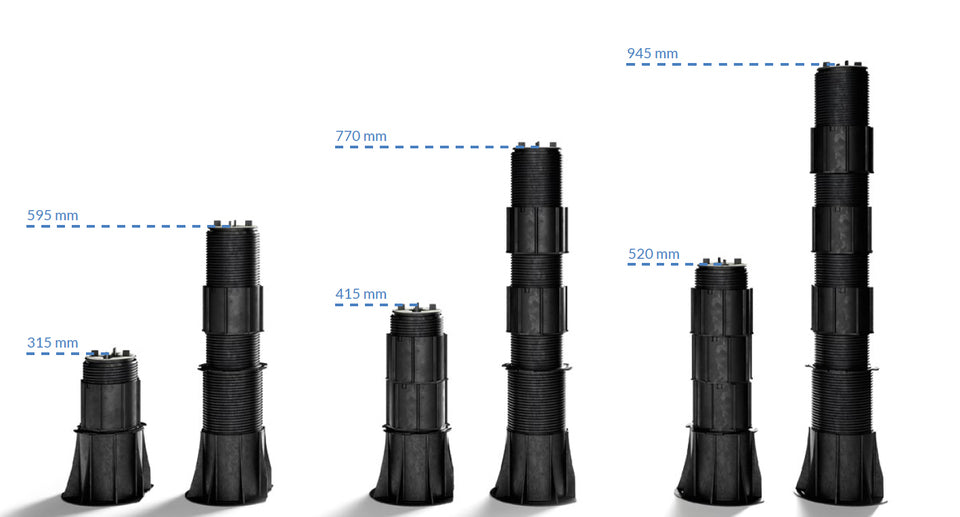 Stelzlager für Terrassen und Balkone Höhenverstellbar und selbstnivellierend - Pedestal Prime Eterno Ivica