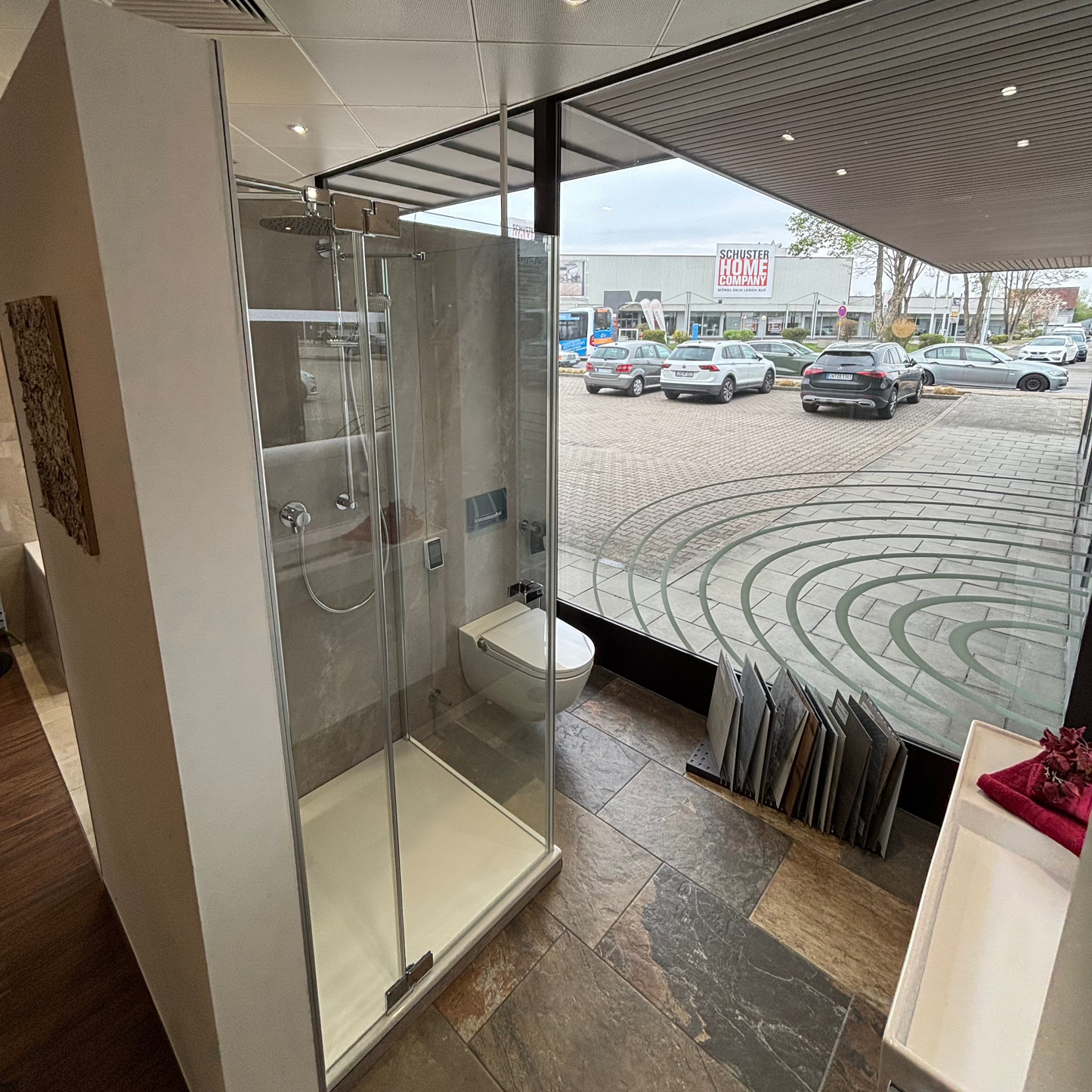 Beats grau Wandfliesen - Ausstellung Bad 2