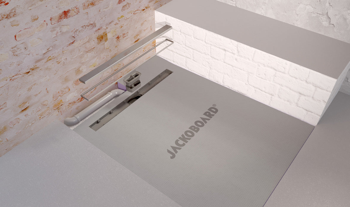 JACKOBOARD® Aqua Reno Line – Bodengleiches Duschelement mit befliesbarer Rinne | nur 82 mm