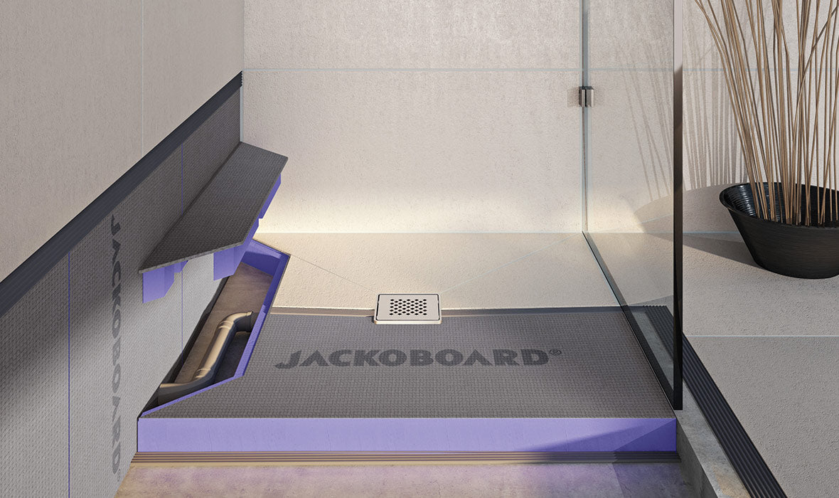 JACKOBOARD® Aqua Flat – Superflaches Duschelement 20 mm | für Holzbalkendecken