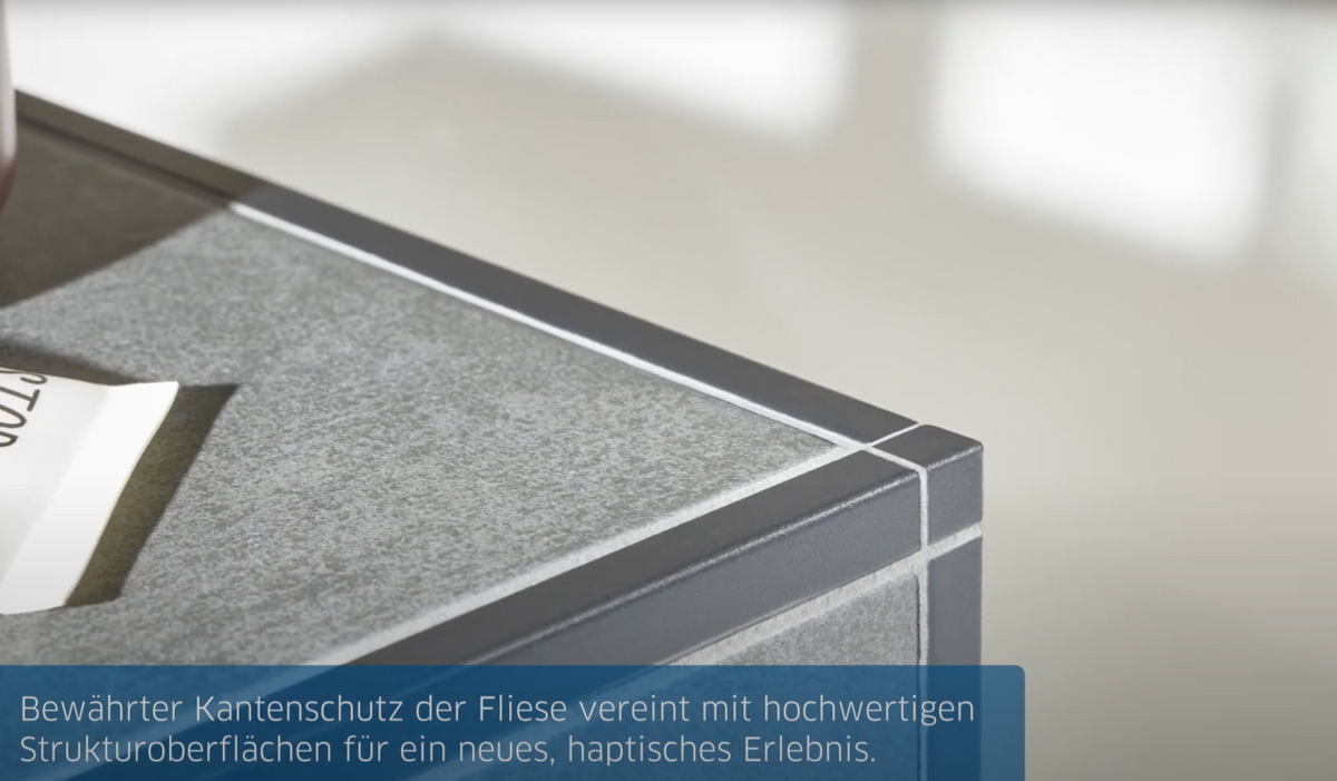 End rail 4-sided, shiny stainless steel 3m - square profile 