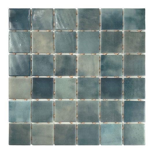 Mosaik Fliesen - Mare blue 5x5cm Netz 31,1x31,1cm