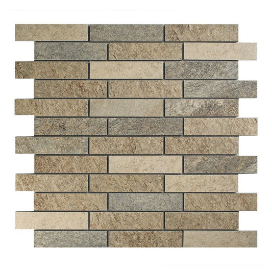 Mosaik Fliesen - Muro Ardesia Sand Netz 30x30cm