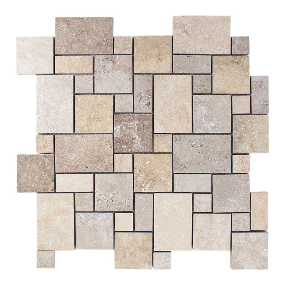 Mosaik Fliesen - Opus Travertino Netz 30x30cm