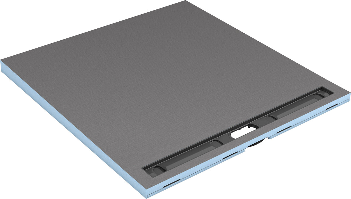 Wedi - Neo Duschelement komplett - Riolito quadratisch, Ablauf dezentral, Wandnah