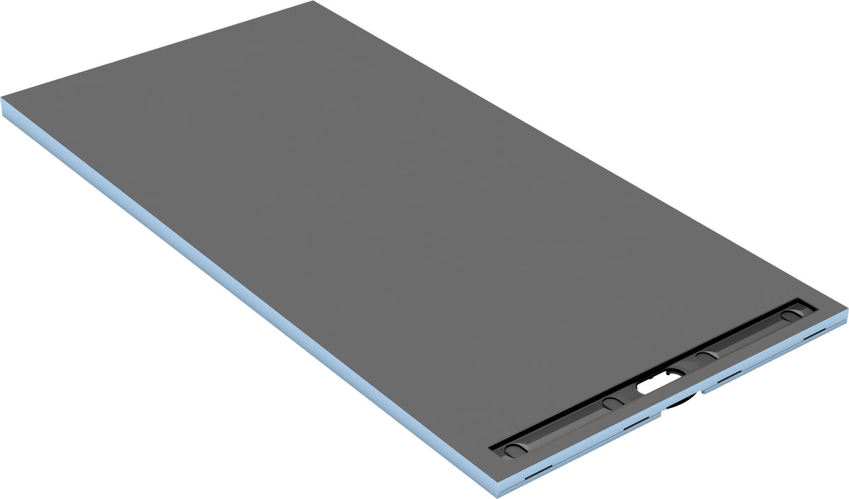 Wedi - Neo Duschelement komplett - Riolito quadratisch, Ablauf dezentral, Wandnah