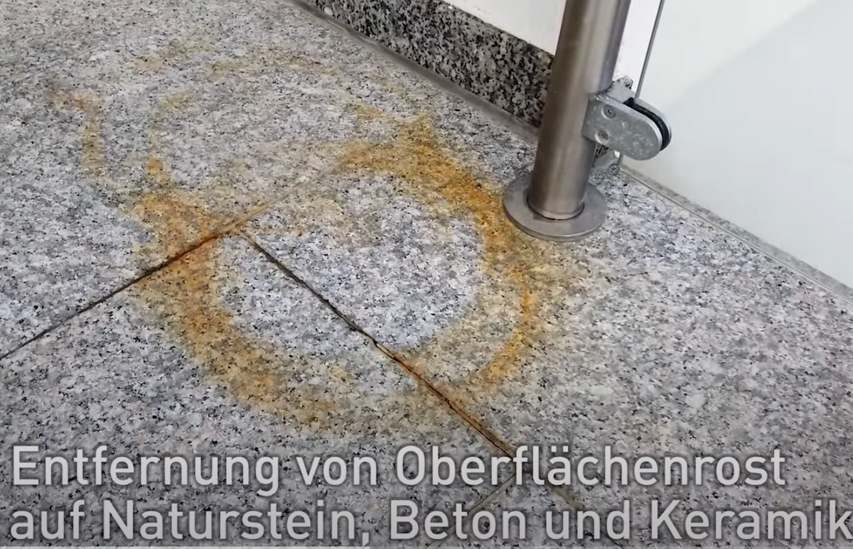 Lithofin - Rostenferner - beseitigt Rostflecken von Naturstein Fliesen und Betonwerkstein