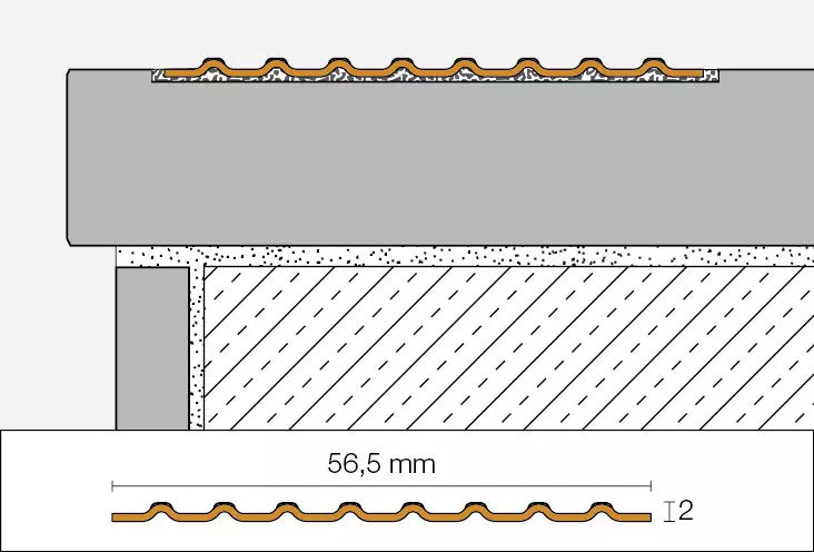 Angle end profile, shiny stainless steel 3m 