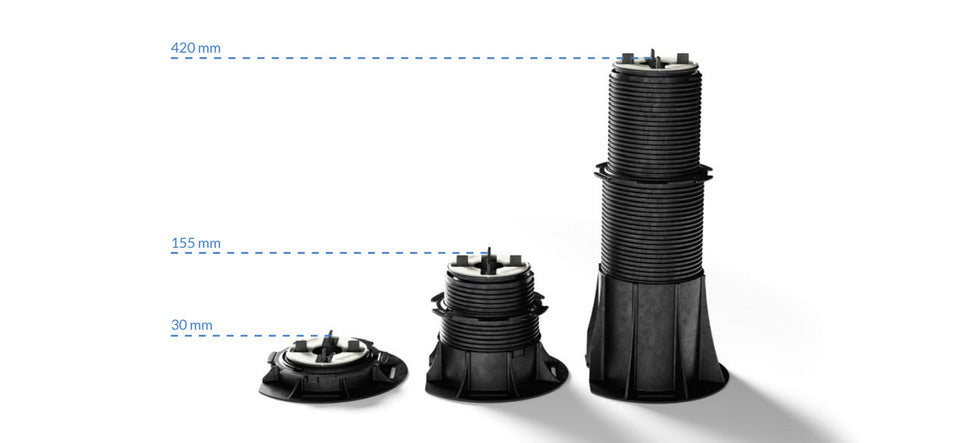 Stelzlager für Terrassen und Balkone Höhenverstellbar und selbstnivellierend - Pedestal Prime Eterno Ivica