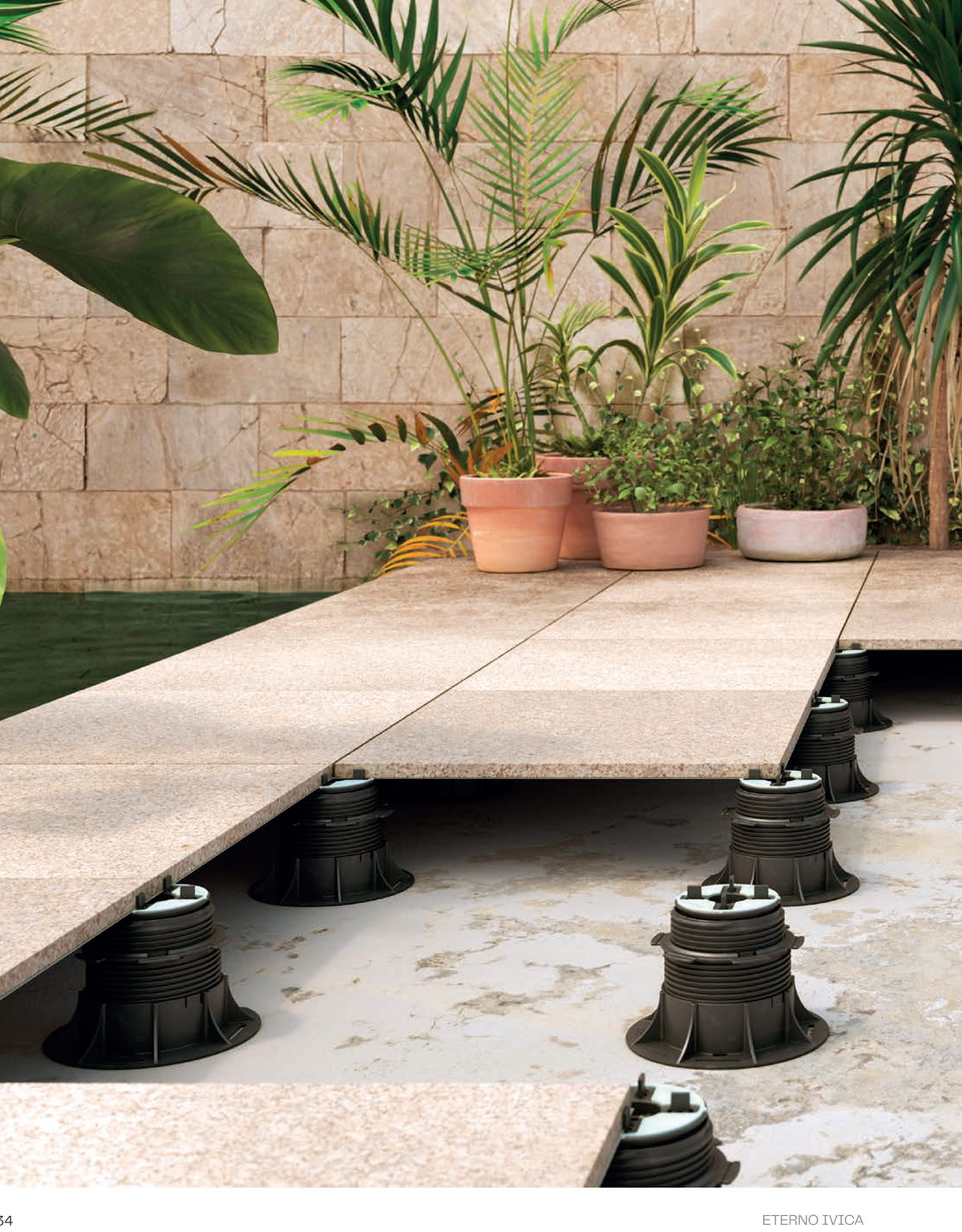 Stelzlager für Terrassen und Balkone Höhenverstellbar und selbstnivellierend - Pedestal Prime Eterno Ivica