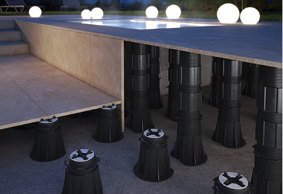 Stelzlager für Terrassen und Balkone Höhenverstellbar und selbstnivellierend - Pedestal Prime Eterno Ivica