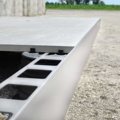 Winkelprofil Edelstahl V2A für Terrassenplatten - Länge 2.5m