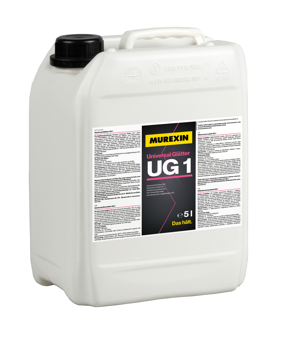 UNIVERSAL Silikon GLÄTTER UG 1 - zum Nachglätten von allen Murexin Silikon- und Polyurethandichtungen