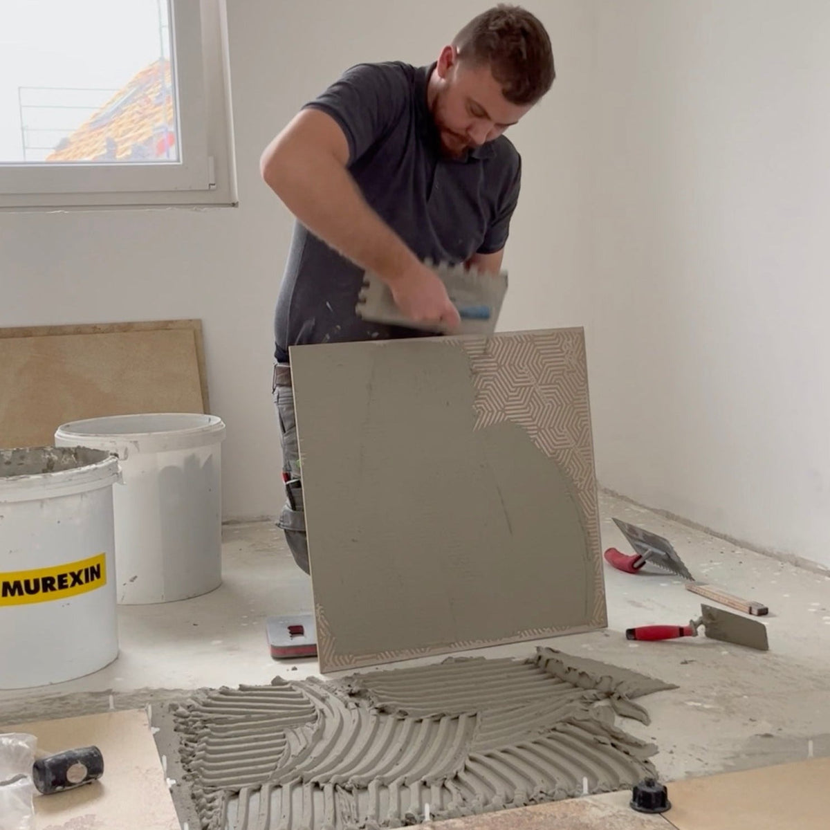 Flex-KLEBEMÖRTEL Grau KGF 65  Murexin 25Kg - Kleber für Fliesen bis 60X60cm Format