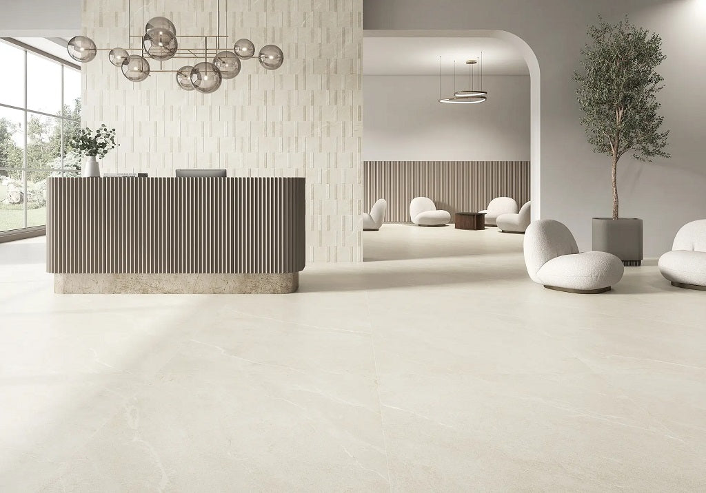 Feinsteinzeug Dhara - Naturstein-Optik mit eleganten weißen Aderungen