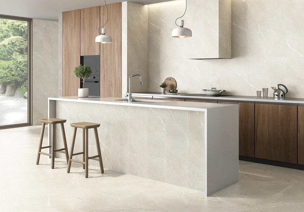 Feinsteinzeug Dhara - Naturstein-Optik mit eleganten weißen Aderungen