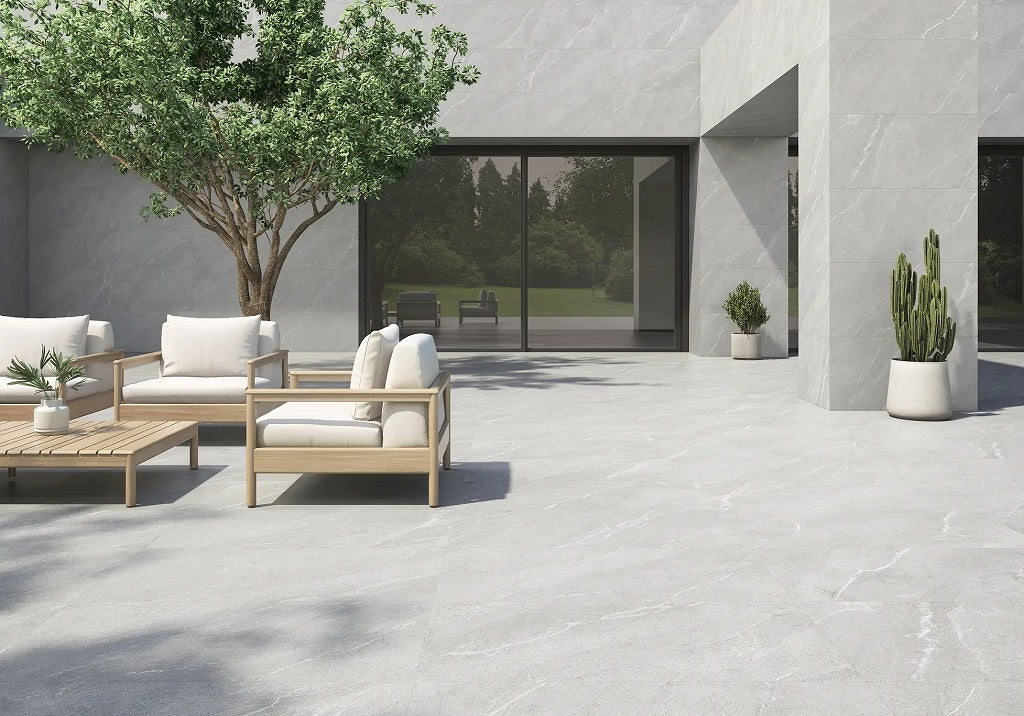 Feinsteinzeug Dhara - Naturstein-Optik mit eleganten weißen Aderungen