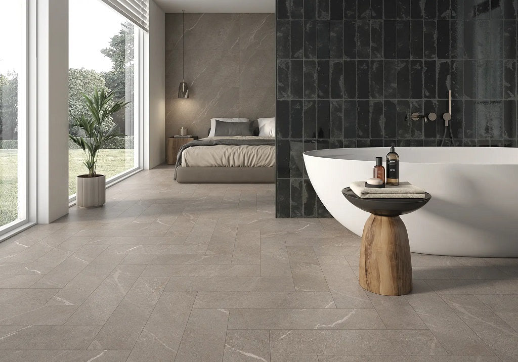 Feinsteinzeug Dhara - Naturstein-Optik mit eleganten weißen Aderungen