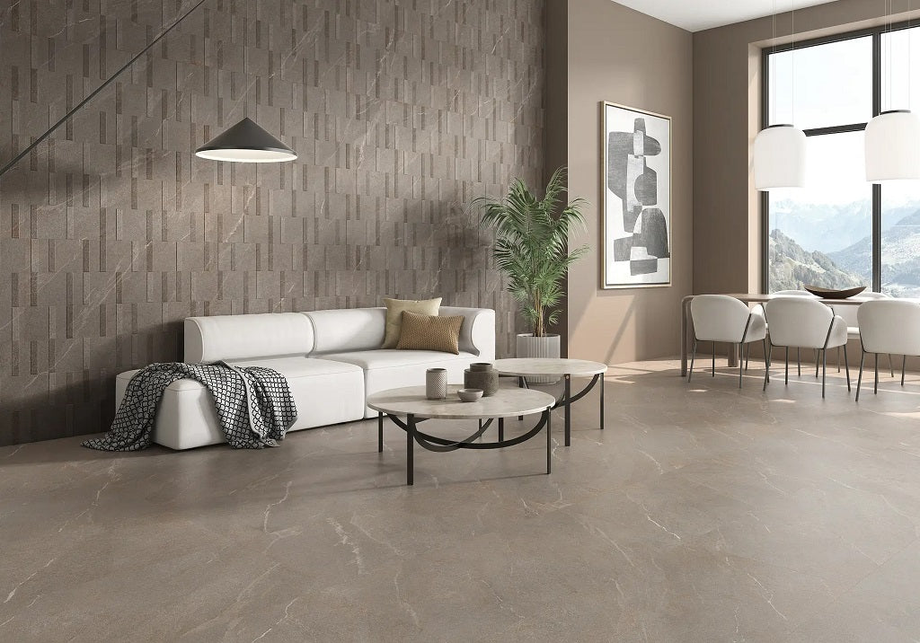 Feinsteinzeug Dhara - Naturstein-Optik mit eleganten weißen Aderungen