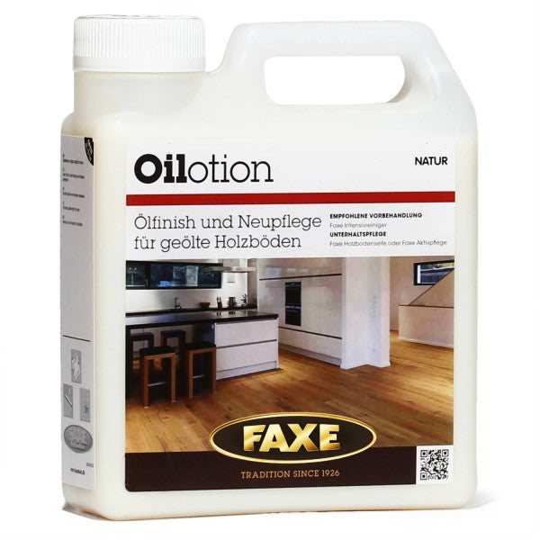 Holzöl natur Faxe - Wasserbasierte Öl-Lotion für die Erstbehandlung und Neueinpflege von Holzböden.