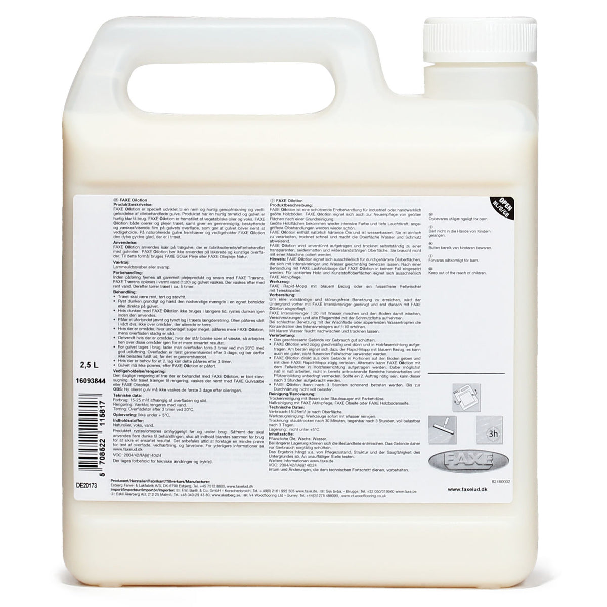 Holzöl natur Faxe - Wasserbasierte Öl-Lotion für die Erstbehandlung und Neueinpflege von Holzböden.