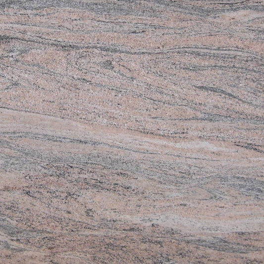 Juparana India - lebendiger Naturstein mit sanften Wellen aus Beige-, Braun- und Grautönen