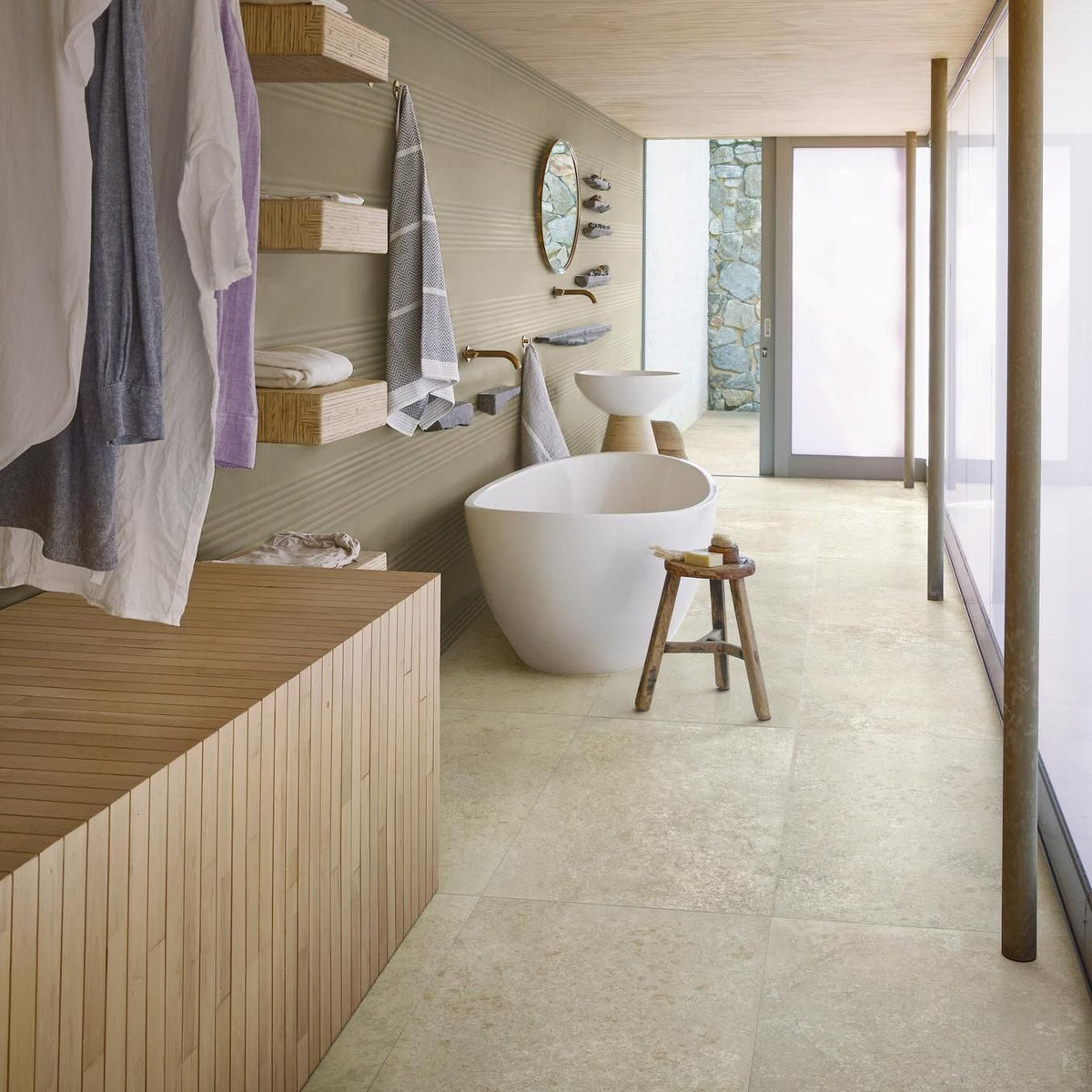Marazzi Uniche  - Feinsteinzeug mit mediterraner Steinoptik - Kalkstein-optik - Lagerware